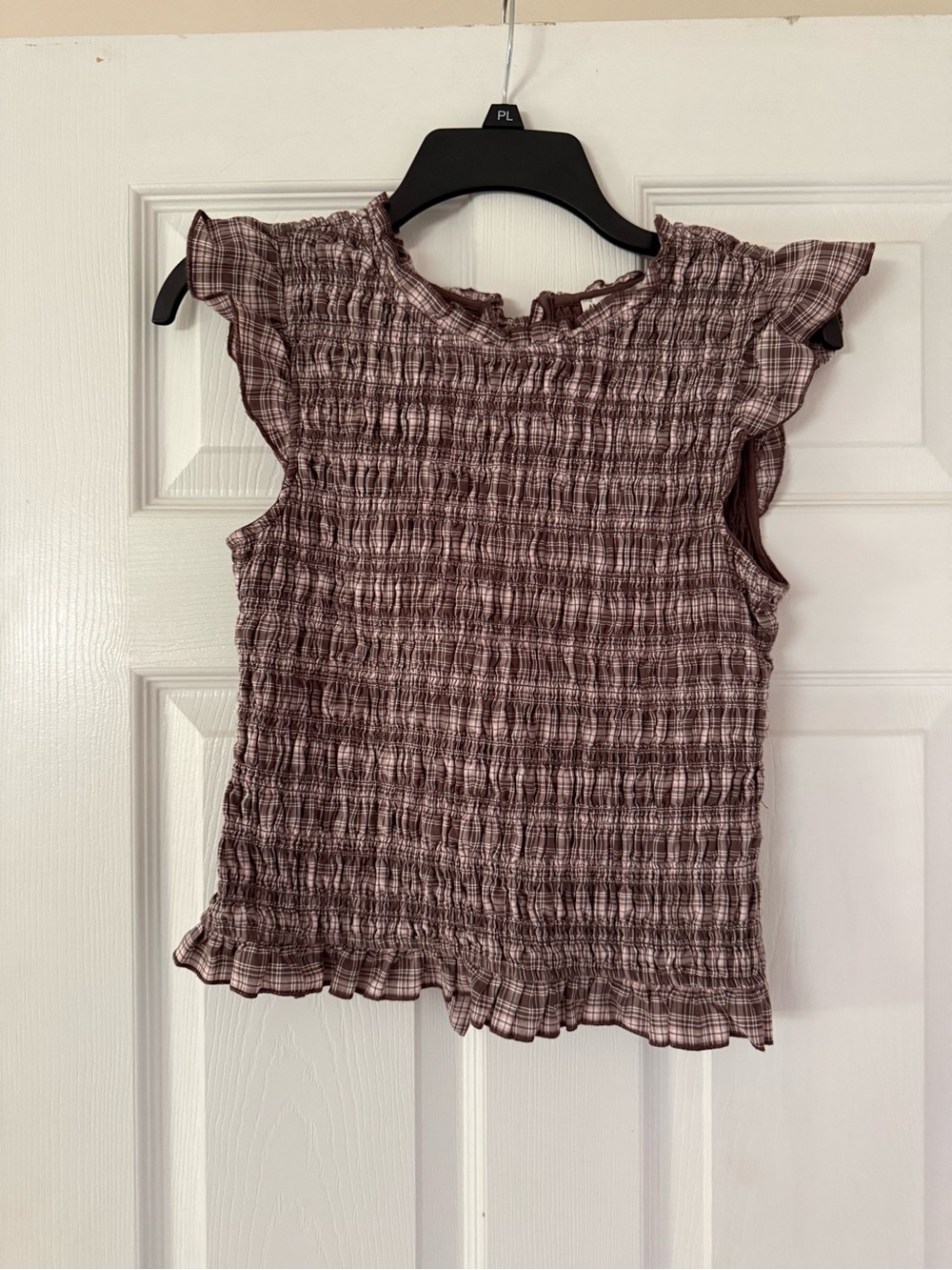 New 100% Cotton Smocked Ruffle Cap Sleeve Top - Abercrombie